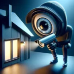 Hacker spia da una videocamera di sorveglianza